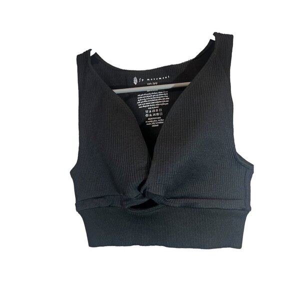 FREEE PEOPLE KNOTT FRONT CROP TOP BLACK DARK, EDGY, PUNK, SUMMER - Picture 8 of 10